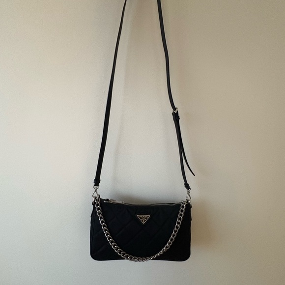 Prada Quilted Black Mini Bag with Chain Strap - Picture 4 of 6